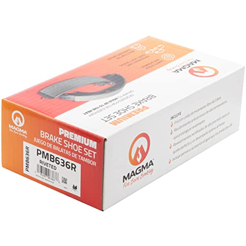 MAGMA Premium PMB636R Riveted Drum Brake Shoe, Rear
