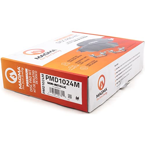 MAGMA Premium PMD1024M Semi-Metallic Brake Pads, Front