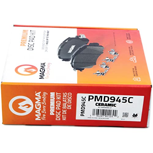 MAGMA Premium PMD945C Ceramic Brake Pads, Front