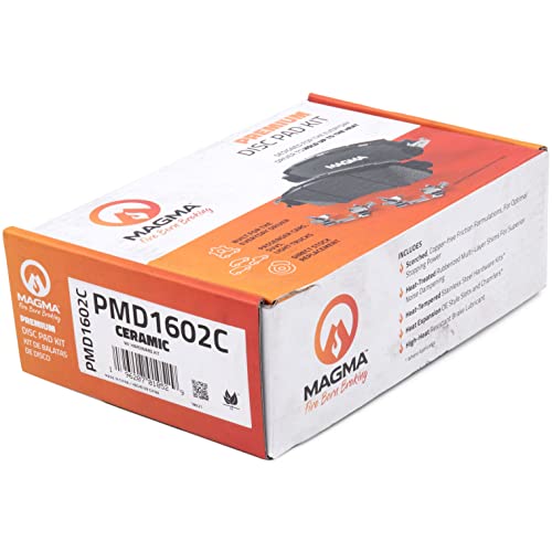 MAGMA Premium PMD1602C Ceramic Brake Pads, Rear