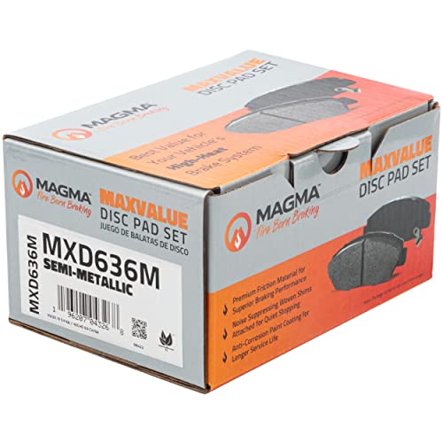 MAGMA MaxValue MXD636M Semi-Metallic Brake Pads, Rear