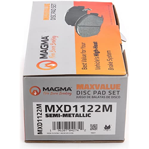 MAGMA MaxValue MXD1122M Semi-Metallic Brake Pads, Rear