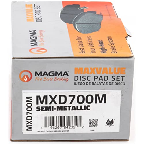 MAGMA MaxValue MXD700M Semi-Metallic Brake Pads, Front