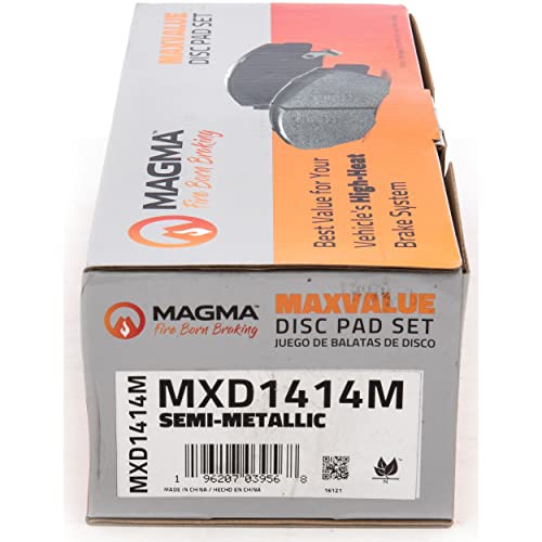 MAGMA MaxValue MXD1414M Semi-Metallic Brake Pads, Front