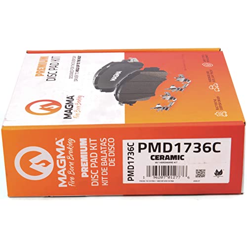 MAGMA Premium PMD1736C Ceramic Brake Pads, Front