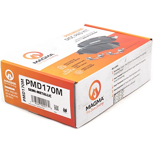 MAGMA Premium PMD170M Semi-Metallic Brake Pads, Front