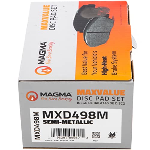 MAGMA MaxValue MXD498M Semi-Metallic Brake Pads, Front