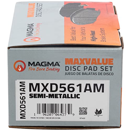 MAGMA MaxValue MXD561AM Semi-Metallic Brake Pads, Front