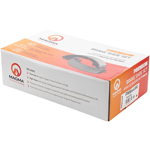 MAGMA Premium PMB449R Riveted Drum Brake Shoe, Rear