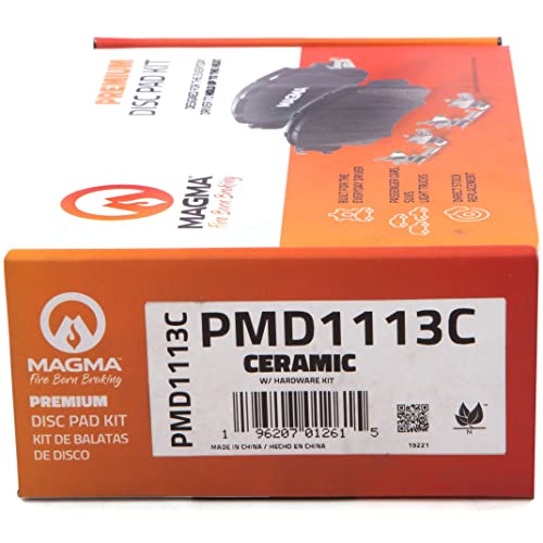 MAGMA Premium PMD1113C Ceramic Brake Pads, Rear