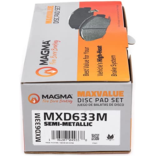 MAGMA MaxValue MXD633M Semi-Metallic Brake Pads, Front
