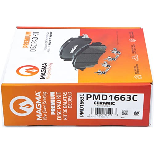 MAGMA Premium PMD1663C Ceramic Brake Pads, Front