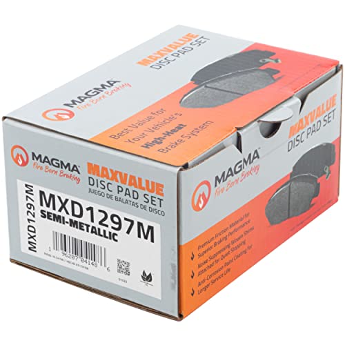 MAGMA MaxValue MXD1297M Semi-Metallic Brake Pads, Rear