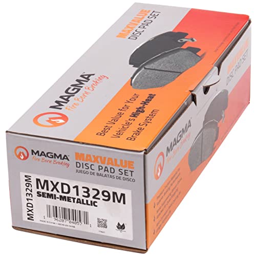 MAGMA MaxValue MXD1329M Semi-Metallic Brake Pads, Rear