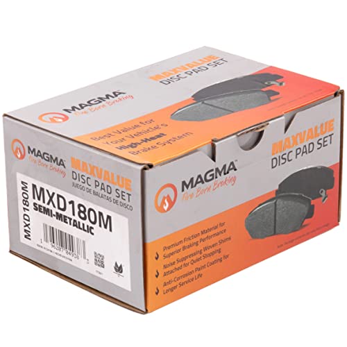 MAGMA MaxValue MXD180M Semi-Metallic Brake Pads, Front