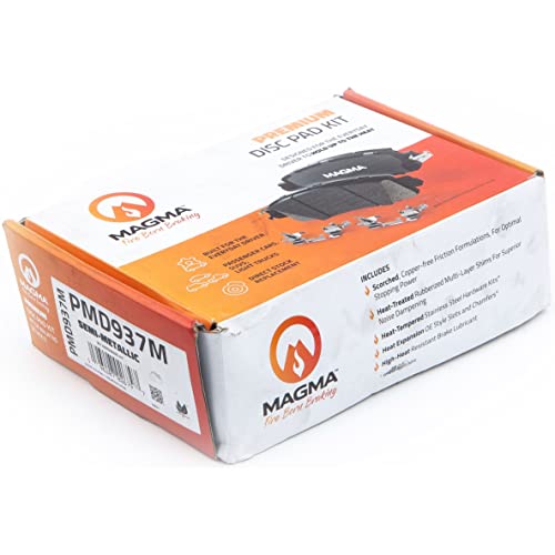 MAGMA Premium PMD937M Semi-Metallic Brake Pads, Front