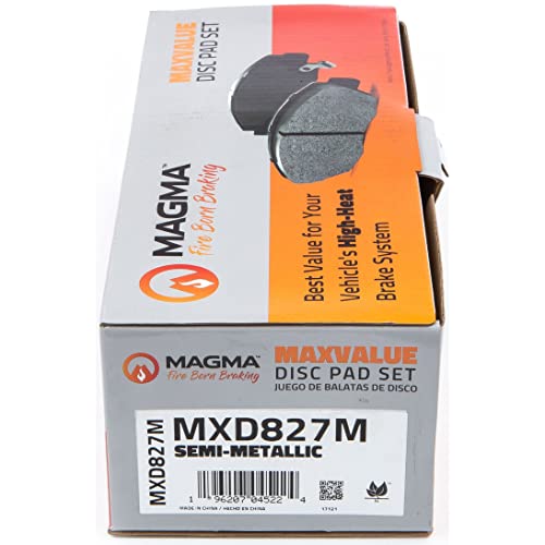 MAGMA MaxValue MXD827M Semi-Metallic Brake Pads, Front