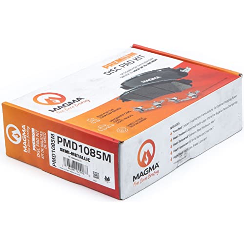 MAGMA Premium PMD1085M Semi-Metallic Brake Pads, Front
