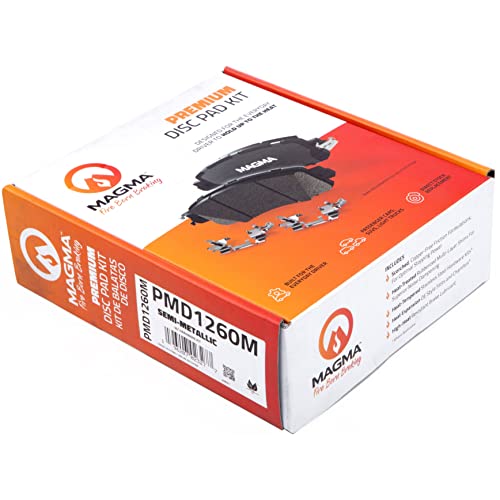 MAGMA Premium PMD1260M Semi-Metallic Brake Pads, Front