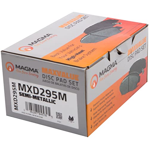 MAGMA MaxValue MXD295M Semi-Metallic Brake Pads, Rear
