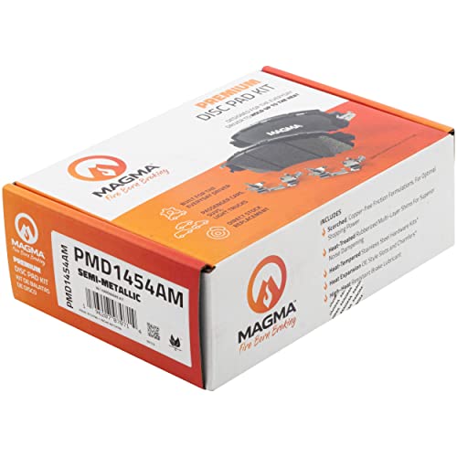 MAGMA Premium PMD1454AM Semi-Metallic Brake Pads, Front