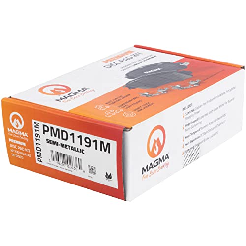 MAGMA Premium PMD1191M Semi-Metallic Brake Pads, Front