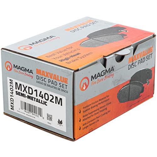 MAGMA MaxValue MXD1402M Semi-Metallic Brake Pads, Rear