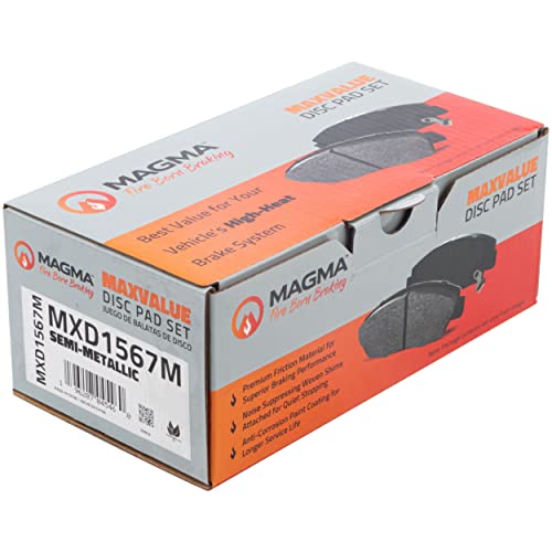 MAGMA MaxValue MXD1567M Semi-Metallic Brake Pads, Front