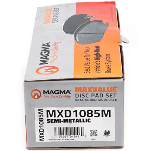 MAGMA MaxValue MXD1085M Semi-Metallic Brake Pads, Front