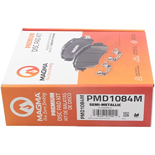 MAGMA Premium PMD1084M Semi-Metallic Brake Pads, Front