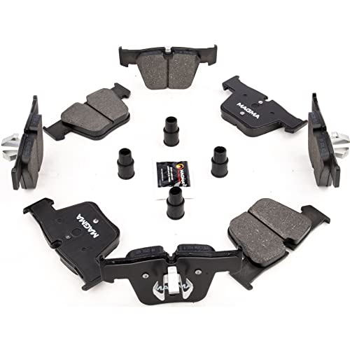 MAGMA Premium PMD1289M Semi-Metallic Brake Pads, Front