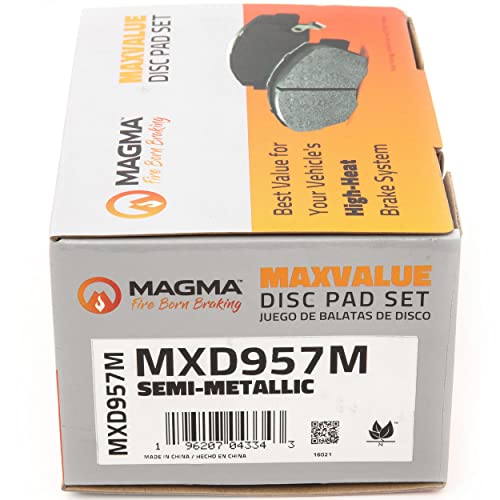 MAGMA MaxValue MXD957M Semi-Metallic Brake Pads, Front