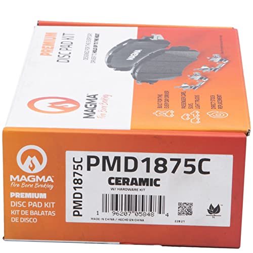 MAGMA Premium PMD1875C Ceramic Brake Pads, Front