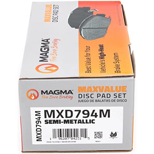 MAGMA MaxValue MXD794M Semi-Metallic Brake Pads, Front