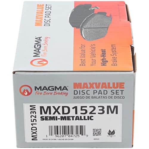 MAGMA MaxValue MXD1523M Semi-Metallic Brake Pads, Front