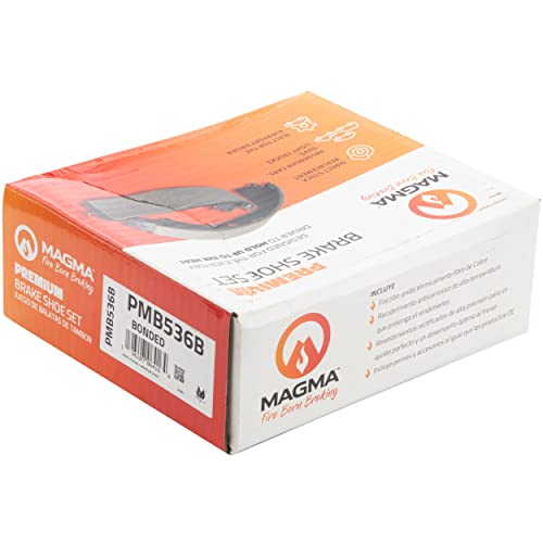 MAGMA Premium PMB536B Bonded Drum Brake Shoe, Rear