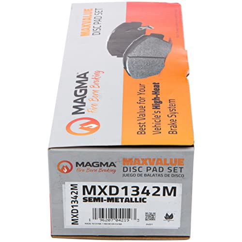 MAGMA MaxValue MXD1342M Semi-Metallic Brake Pads, Front