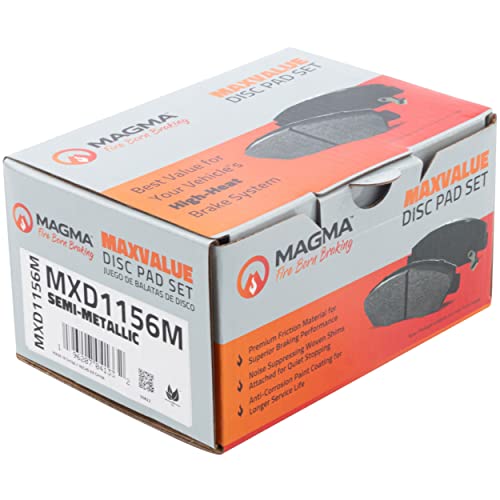 MAGMA MaxValue MXD1156M Semi-Metallic Brake Pads, Front