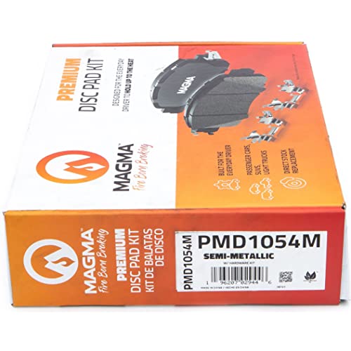 MAGMA Premium PMD1054M Semi-Metallic Brake Pads, Front