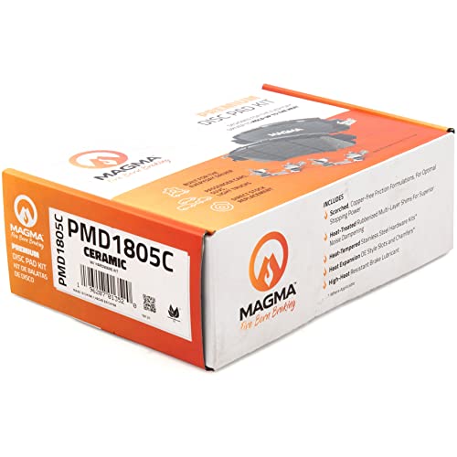 MAGMA Premium PMD1805C Ceramic Brake Pads, Rear