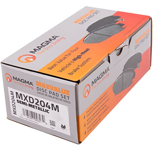 MAGMA MaxValue MXD204M Semi-Metallic Brake Pads, Rear