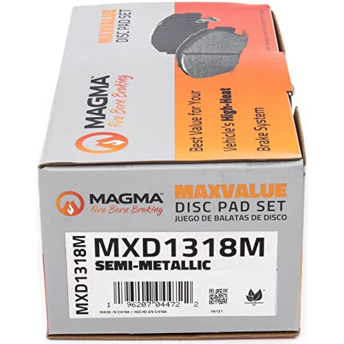 MAGMA MaxValue MXD1318M Semi-Metallic Brake Pads, Rear