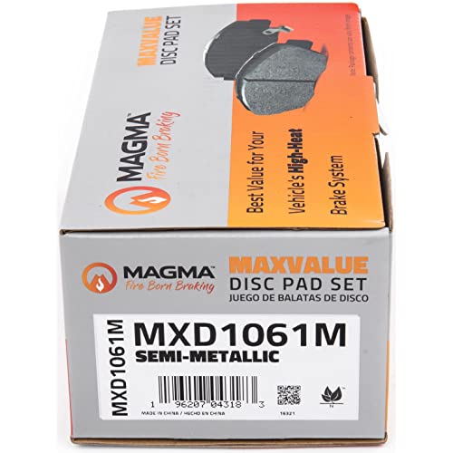 MAGMA MaxValue MXD1061M Semi-Metallic Brake Pads, Front