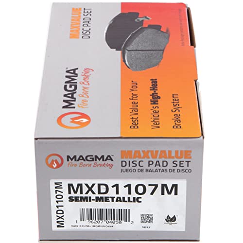 MAGMA MaxValue MXD1107M Semi-Metallic Brake Pads, Front