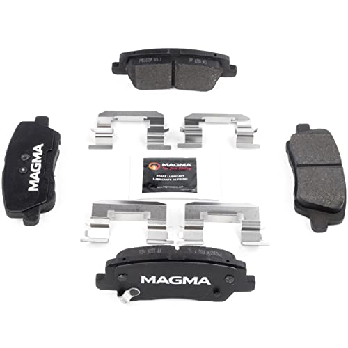 MAGMA Premium PMD1659M Semi-Metallic Brake Pads, Rear