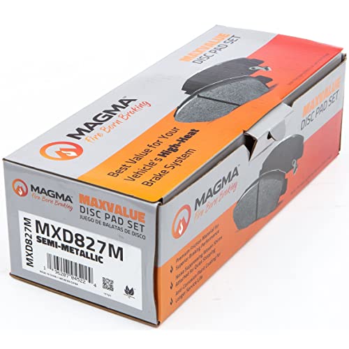 MAGMA MaxValue MXD827M Semi-Metallic Brake Pads, Front