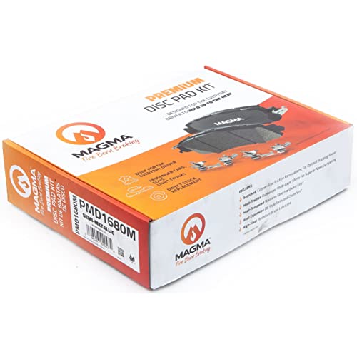 MAGMA Premium PMD1680M Semi-Metallic Brake Pads, Front