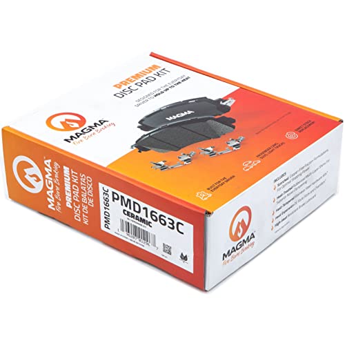 MAGMA Premium PMD1663C Ceramic Brake Pads, Front