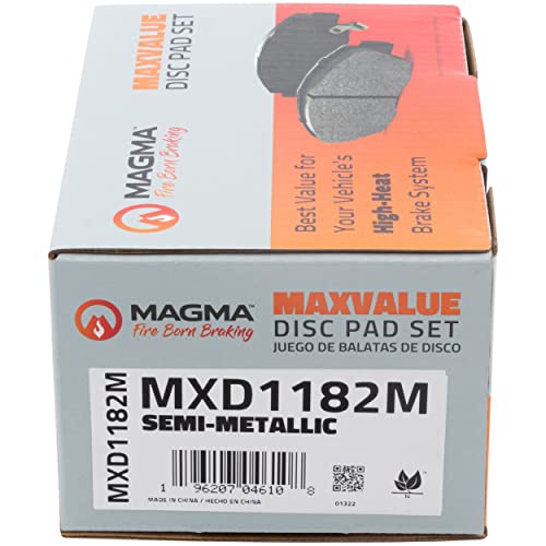 MAGMA MaxValue MXD1182M Semi-Metallic Brake Pads, Front