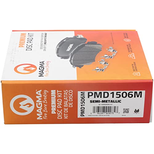 MAGMA Premium PMD1506M Semi-Metallic Brake Pads, Front